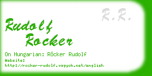 rudolf rocker business card